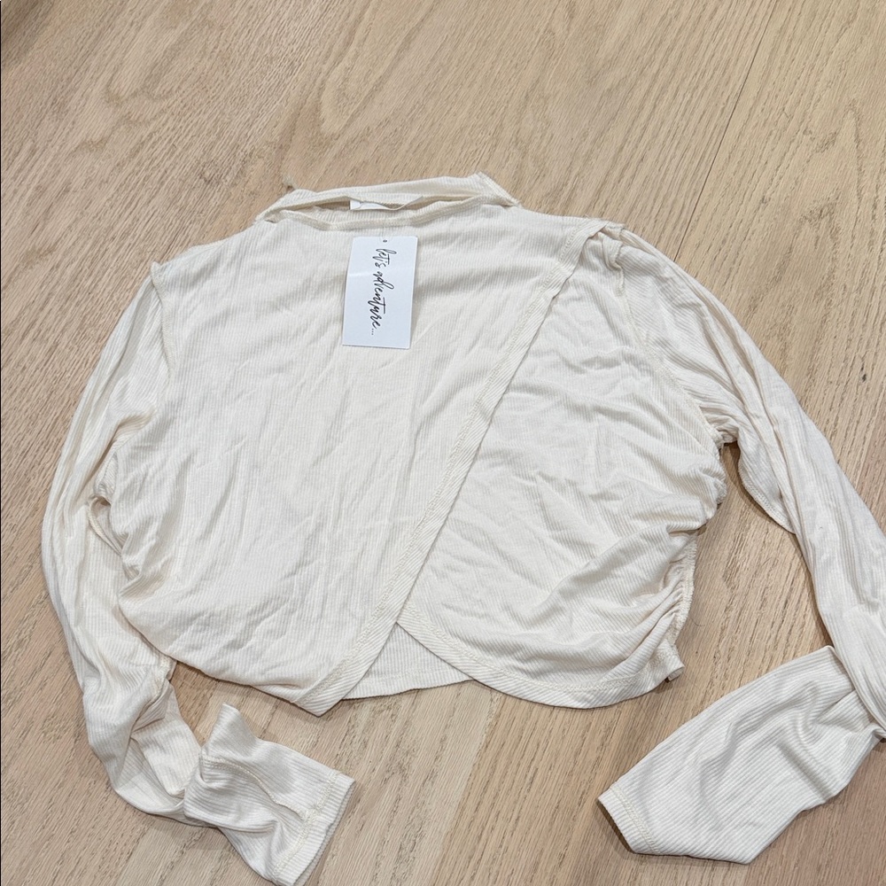 12th Tribe Cream Long Sleeve Top